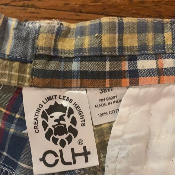 Creating Limitless Heights Yellow Plaid Shorts - Picture 3 of 4